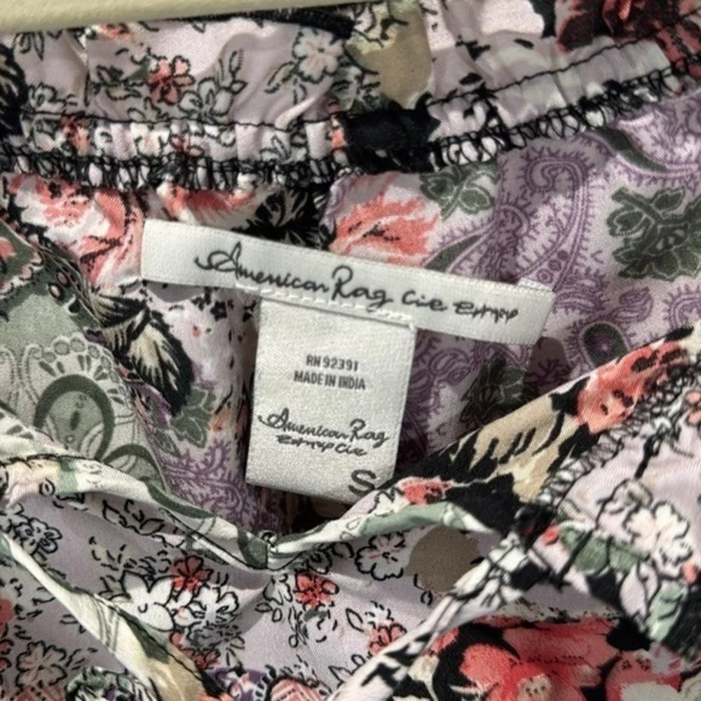 American Rag Floral Print‎ Dress Womens Small 3/4 Sleeve Casual